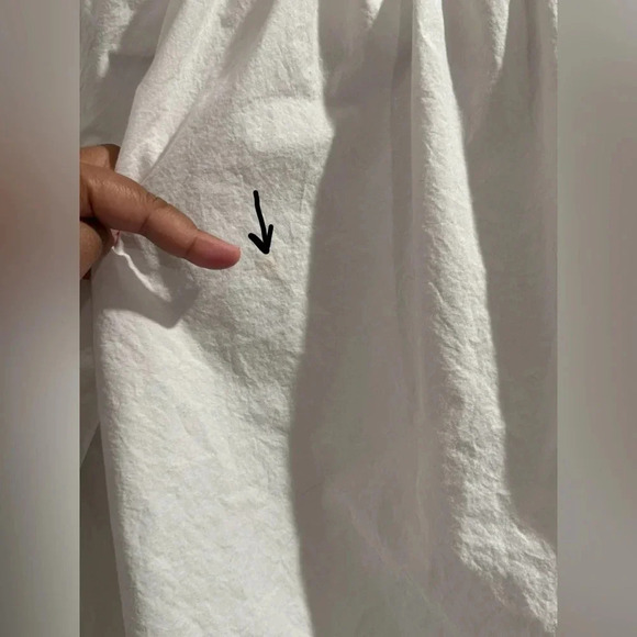 Tory Burch Aubrey Poplin Tunic Embroidered Peasant Top Blouse Ivory Size 4 - Picture 7 of 7